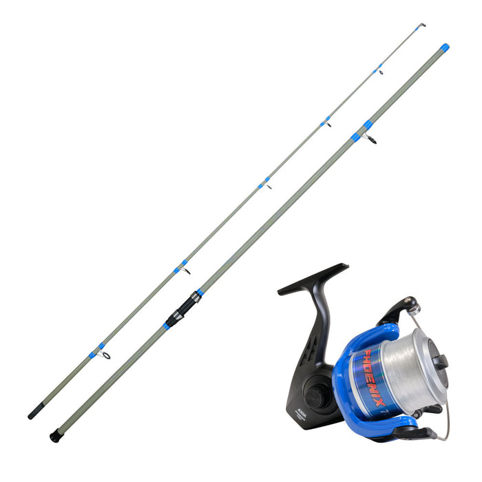 AXIA Phoenix Beachcaster 12' Rod & 7000FD Reel with 20lb Line