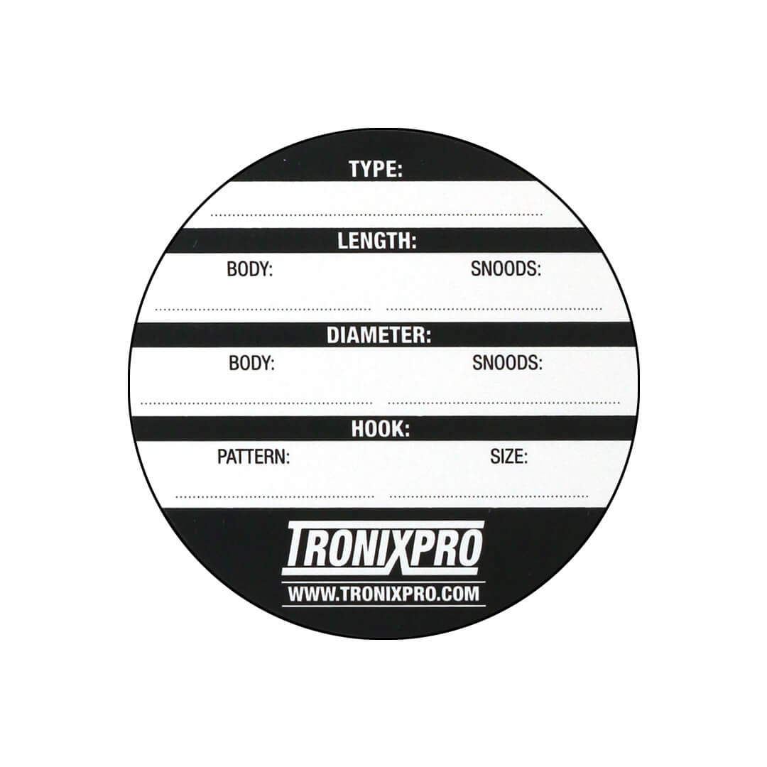 Tronixpro Rig Winder Labels | 6.5cm | 50 Per Pack — Prime Angling