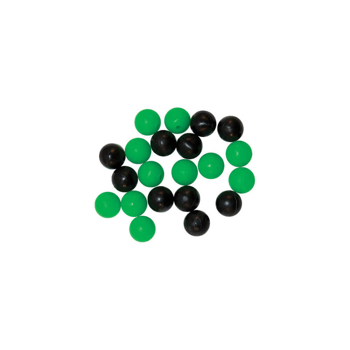 Tronixpro Round Beads Black/Green | 8mm | 40 Per Pack