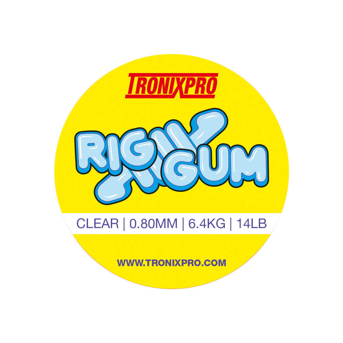 Tronixpro Rig Gum | Clear | 0.80mm | 6.4kg | 14lb | 10m Per Pack