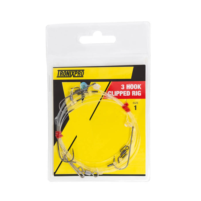 Tronixpro 3 Hook Clipped Hand Tied Rig