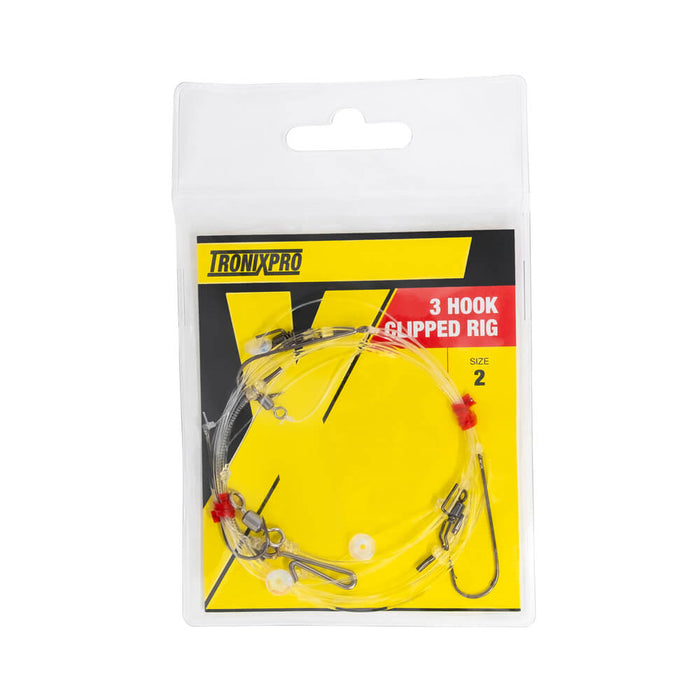 Tronixpro 3 Hook Clipped Hand Tied Rig