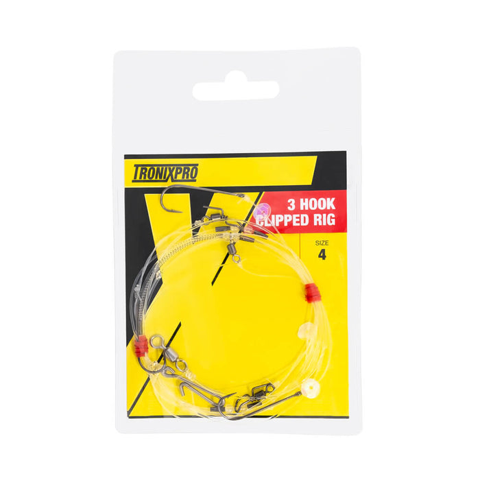 Tronixpro 3 Hook Clipped Hand Tied Rig