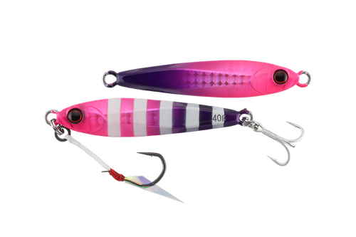 Leurre Métal Jackall Big Backer Casting 10g - Bleu Rose Brillant - Bar